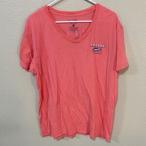 Salt Life Coral V-Neck Tee